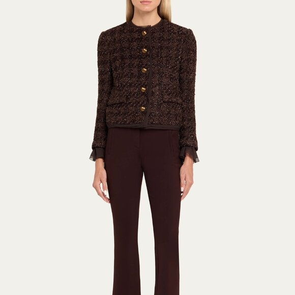 NEW Veronica Beard Audrina Metallic Tweed Jacket Size 8